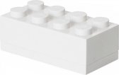 mini-opbergsteen 8 noppen 4,6 x 9,2 cm polypropeen wit