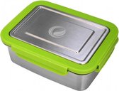 RVS lunchbox 2 liter zilver/groen