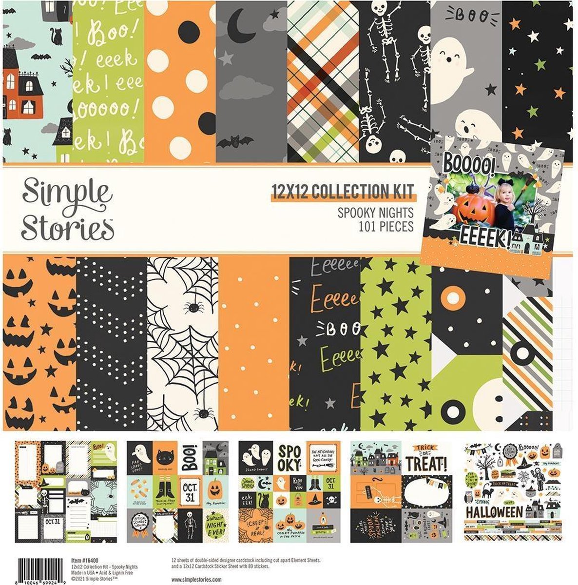 Simple Stories Spooky Nights 12x12 Inch Collection Kit (16400)