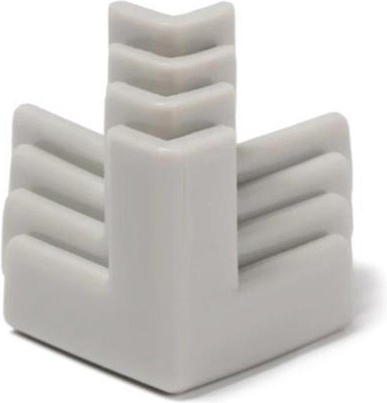 FSW-Products - Hoekbescherming voor Tafelhoek Grijs - 4 Stuks - Hoekbeschermer - Zelfklevend - Deurstoppers - Stootdoppen