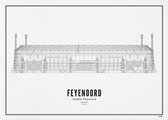 Feyenoord WIJCK Print De Kuip, 40x30cm