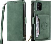 Groene portemonnee hoes voor Samsung Galaxy A41 met vakje voor munten