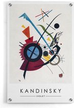 Walljar - Wassily Kandinsky - Violet - Muurdecoratie - Plexiglas schilderij