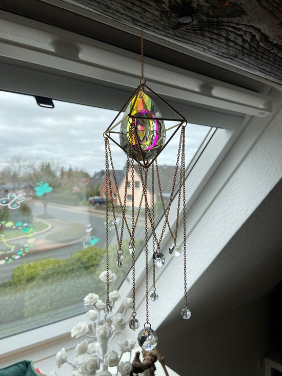 MC-Trend 3pcs Metal Flower of Life Pendants Yoga Meditation Suncatcher