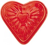 zandvormpje hartvormig 10 cm rood