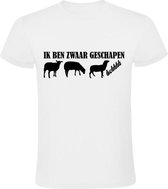 Ik ben zwaar geschapen Heren t-shirt | Schaap | dier | dierendag | gewicht | grappig | cadeau | Wit