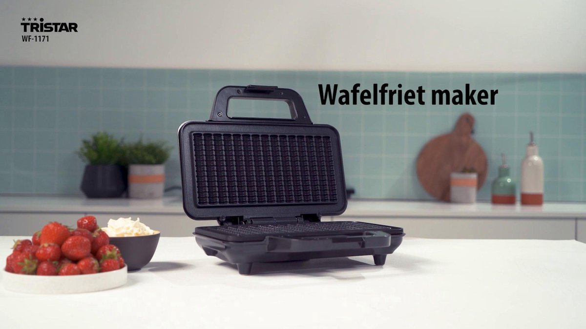 SEVERIN WA 2114 Wafel-Pommes maker, 800 W, Zwart/Beige SEVERIN WA 2114 Wafel-Pommes maker, 800 W, Zwart/Beige