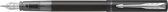 Parker Vector XL vulpen | metallic zwarte lak op messing met chroom detail | medium penpunt met blauwe inkt navulling | cadeauverpakking