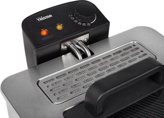 Tristar FR-6949 - Frituurpan 5 liter - Friteuse 2000W - 1 grote, 2 kleine manden, kijkvenster - RVS