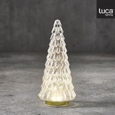 Luca Lighting - Boom glas 4 led werkt op batterijen - h26xd11.5cm - Woonaccessoires en seizoensgebondendecoratie