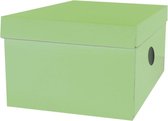 opbergdoos junior 33 x 24 x 18 cm karton groen