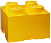 opbergsteen 4 noppen 25 x 18 cm polypropeen geel