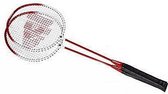 Badmintonset HTF staal rood per set