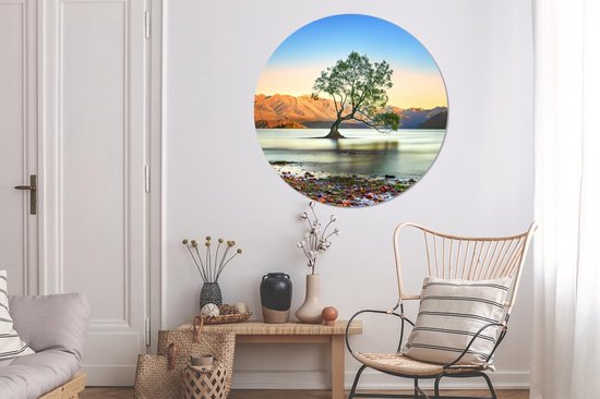Wall Circle - Wall Circle Indoor - ⌀ 150 cm - Plastique - Nouvelle-Zélande - Arbre - Lac