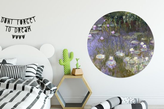 WallCircle - Cercle Mural - Cercle Mural - Nymphéas - Claude Monet - Aluminium - Dibond - 140x140 cm - Intérieur et Extérieur