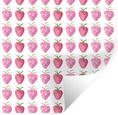 Muurstickers - Sticker Folie - Aardbei - Sjablonen - Waterverf - 30x30 cm - Plakfolie - Muurstickers Kinderkamer - Zelfklevend Behang - Zelfklevend behangpapier - Stickerfolie