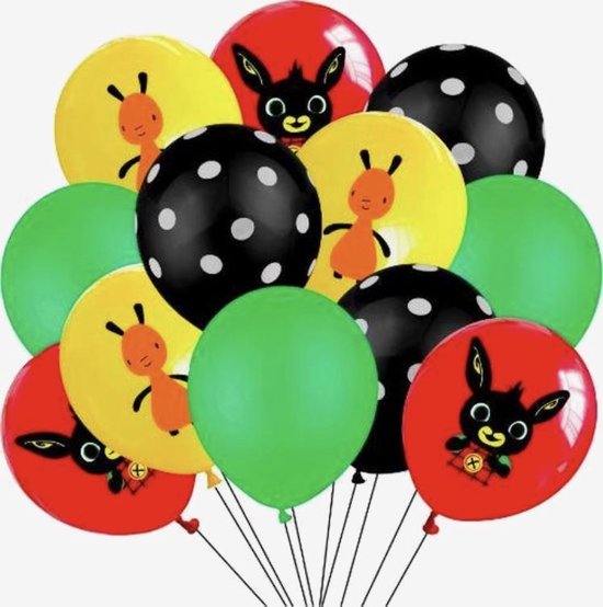 Bing ballonnen 12 stuks, bing ballon, feest pakket
