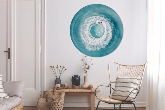 WallCircle - Wall Circle - Wall Circle - Jet Ski - Mer - Water - Aluminium - Dibond - 140x140 cm - Intérieur et Extérieur