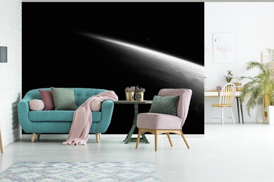 Papier Peint - Papier Papier peint photo Ombre sur la terre en noir et blanc - Largeur 305 cm x hauteur 220 cm