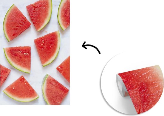 vonk Perceptie Keer terug Behang - Fotobehang Watermeloen - Rood - Fruit - Breedte 190 cm x hoogte  280 cm | bol.com