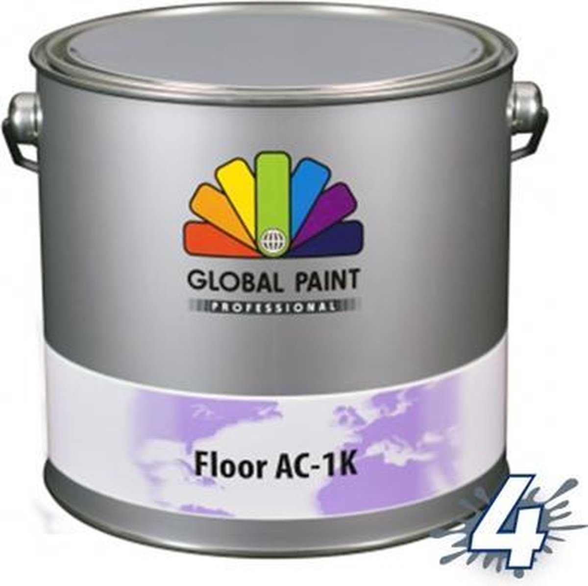 Global Paint Floor AC-1K | 2,5 L | Wit | Waterverdunbaar | Krasvast | Klusverf