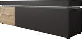 Meubella - TV-Meubel Lucas - Grijs - Eiken - 180,5 cm