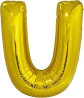 letterballon U folie 86 cm goud