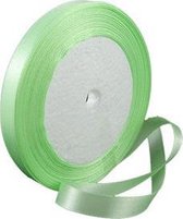 Satijnlint 6mm x 20m mint groen