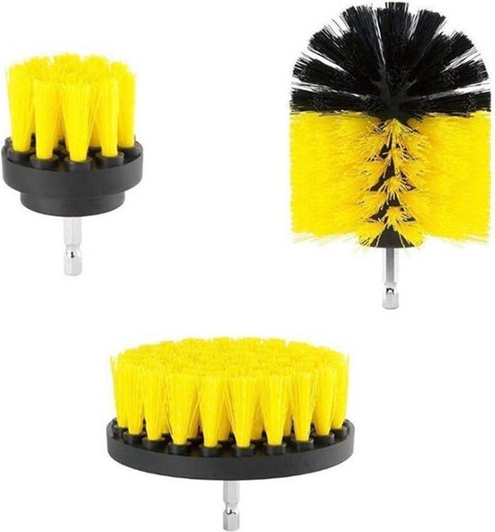 Foto: Borstels boormachine borstelset borstel nylon haren borstelset voor boormachine drill brush reinigingsborstel