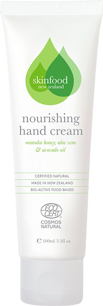 SKINFOOD NZ Skincare Nourishing Hand Cream - Handcrème - Voor Droge Huid - 99,9% Natuurlijk & Dierproefvrij - 100ml