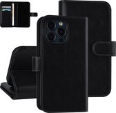 UNIQ Accessory Telefoonhoesje voor Apple iPhone 13 Pro - Pu Leather, Book Case, Bescherming, Zwart