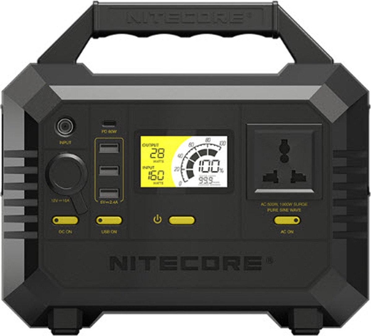 Nitecore NES500 Power Station - 500W - 144000mAh - Zwart
