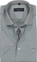 CASA MODA modern fit overhemd - korte mouw - grijs - Strijkvriendelijk - Boordmaat: 45