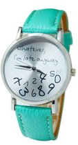 Whatever I'm Late horloge groen