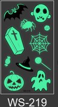 2x Halloween Neptattoos- Glow in the Dark-Plak Tattoos-tattoo stickers-WS219