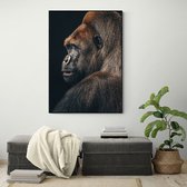 Poster Gorilla - Dibond - 100x140 cm - Meerdere Afmetingen & Prijzen | Wanddecoratie - Interieur - Art - Wonen - Schilderij - Kunst