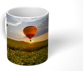 Mok - Luchtballon - Bloemen - Zon - 350 ML - Beker