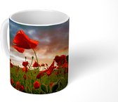 Mok - Klaprozen - Wolken - Bloemen - 350 ML - Beker