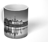 Mok - Panorama van de Duitse stad Dresden - zwart wit - 350 ML - Beker