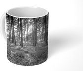 Mok - Een bos in de lente - zwart wit - 350 ML - Beker