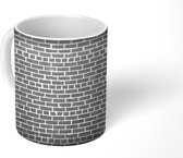 Mok - Donkere bakstenen muur - zwart wit - 350 ML - Beker