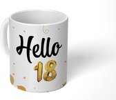 Mok - Koffiemok - Verjaardag - 18 jaar - Ballonnen - Mokken - 350 ML - Beker - Koffiemokken - Theemok