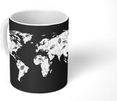 Mok - Kaart - Wit - Bladeren - 350 ML - Beker