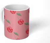 Mok - Koffiemok - Kers - Roze - Waterverf - Mokken - 350 ML - Beker - Koffiemokken - Theemok