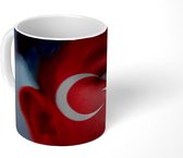 Mok - Koffiemok - Vlag van Turkije - Mokken - 350 ML - Beker - Koffiemokken - Theemok