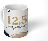 Mok - Koffiemok - Spreuken - 12,5 jaar getrouwd - Quotes - Trouwen - Mokken - 350 ML - Beker - Koffiemokken - Theemok