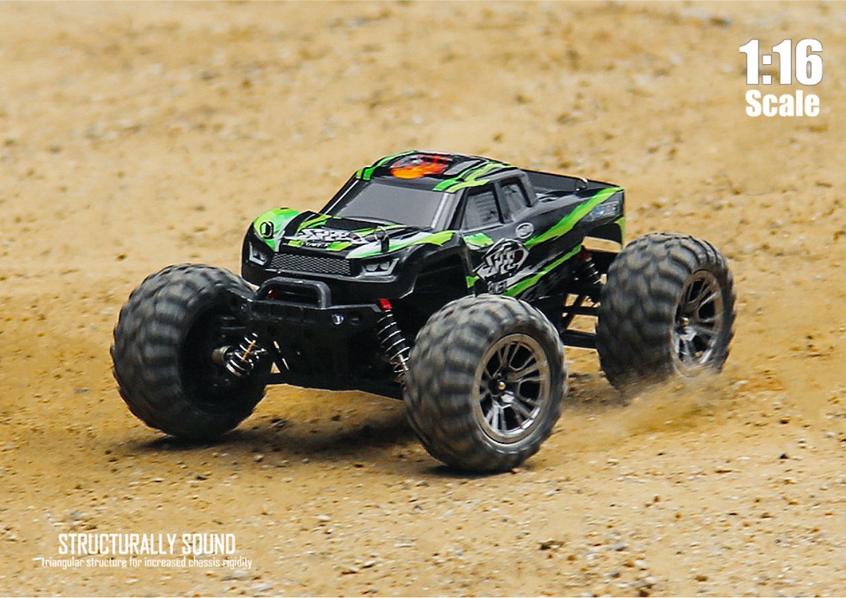 Trendtrading Power Car  Bestuurbare Auto - 36 Km/u RC Auto - 4x4 aandrijving - Groen — afbeelding 5
