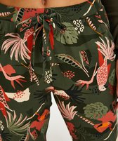 Hunkemöller Dames Nachtmode Pyjamabroek Jersey  - Groen - maat XL