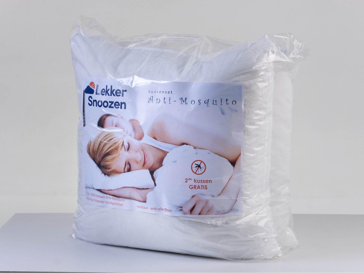 Lekker Snoozen - Snooz Kussen - Syntetisch - Anti Mosquito