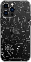 Paradise Amsterdam 'Tropical Illustrations' Clear Case - iPhone 13 Pro doorzichtig telefoonhoesje met tropische print